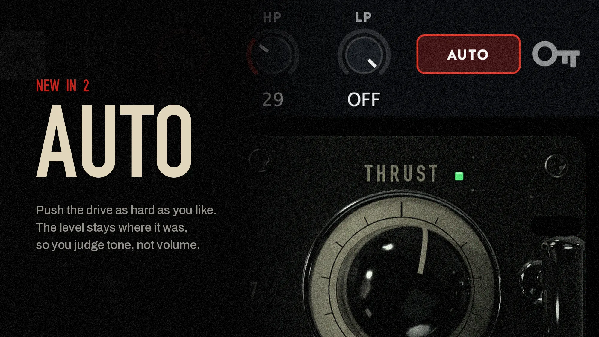 The AUTO key on the Cryptone 2 top bar