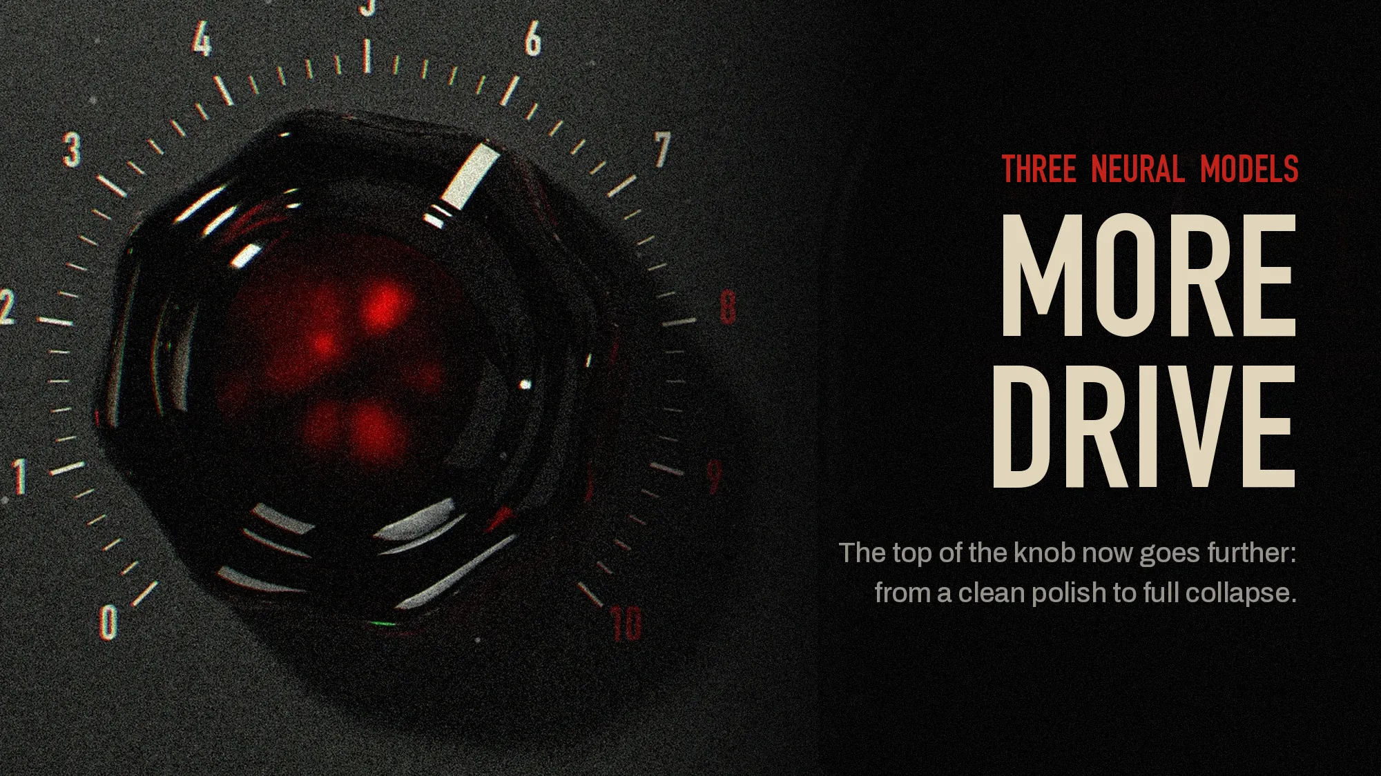 The Drive knob and the valve window